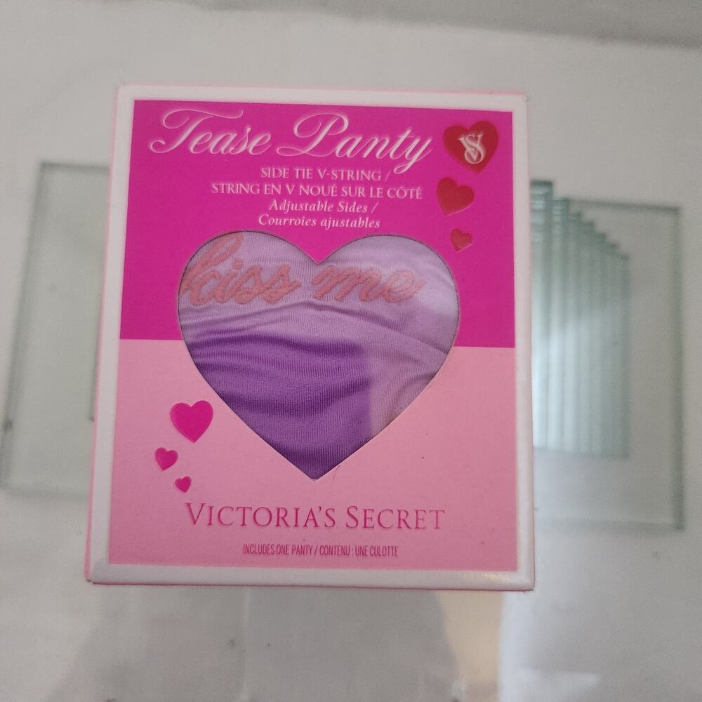 Victoria's Secret Side Tie V-String Underware Kiss Me